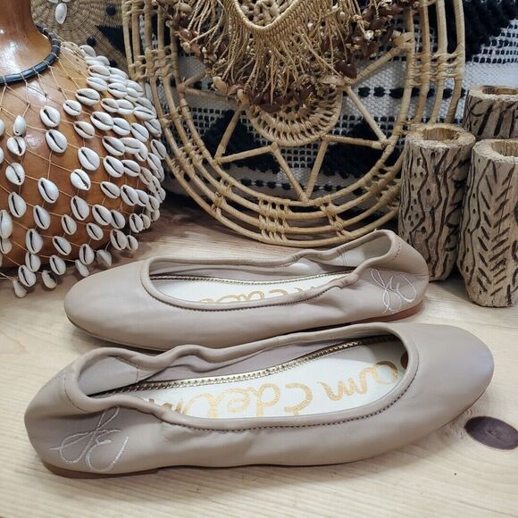Sam Edelman Womens 10.5M/40.5 Fritz Ballet Flats Shoe Wardrobe Stapple Tan Nude - Picture 13 of 13